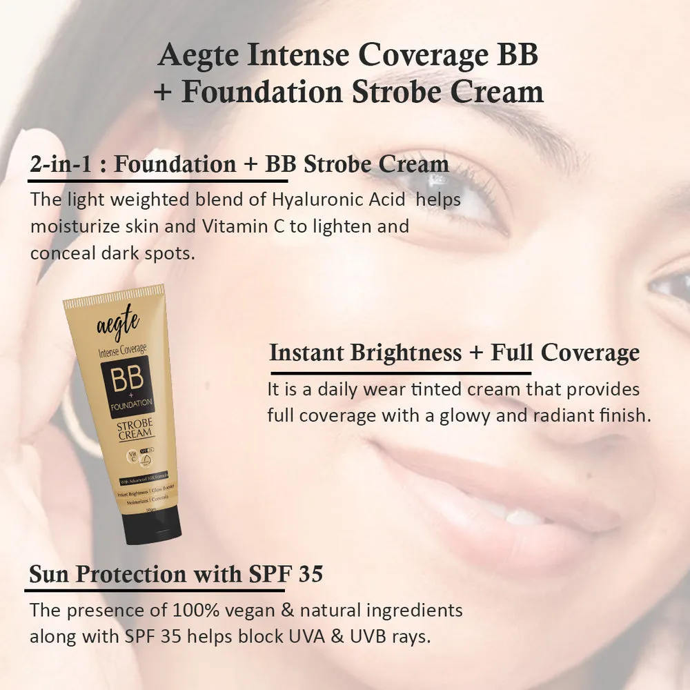 Aegte Kiss Me Magic pH Tinted Lip Gloss, Intense Coverage BB   Foundation Strobe Cream, Mattifying Pore Blur Beauty Filter Primer   Sunscreen & 3D Gel Kajal (3 in 1 Kajal-Gel Eyeliner-Eyebrow Filler)