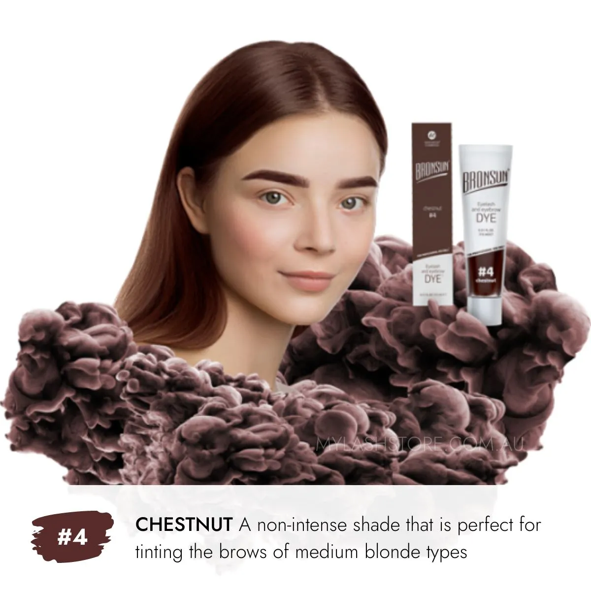 Bronsun Lash & Brow Gel Dye - #4 Chestnut