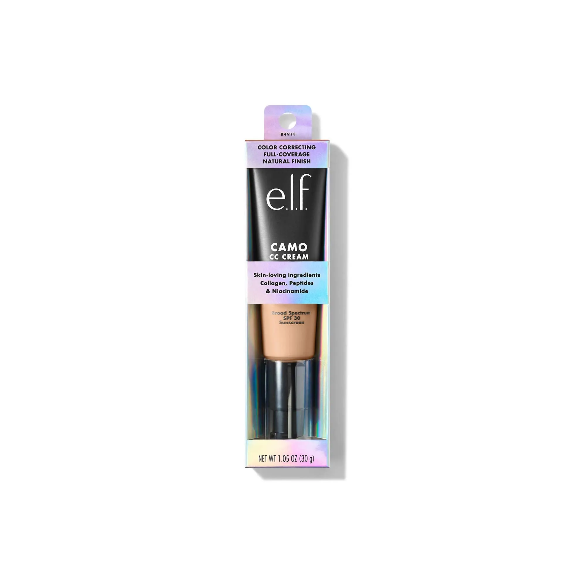 e.l.f. Camo CC Cream | Color Correcting Full Coverage Foundation with SPF 30 | Light 210 N | 1.05 Oz (30g)