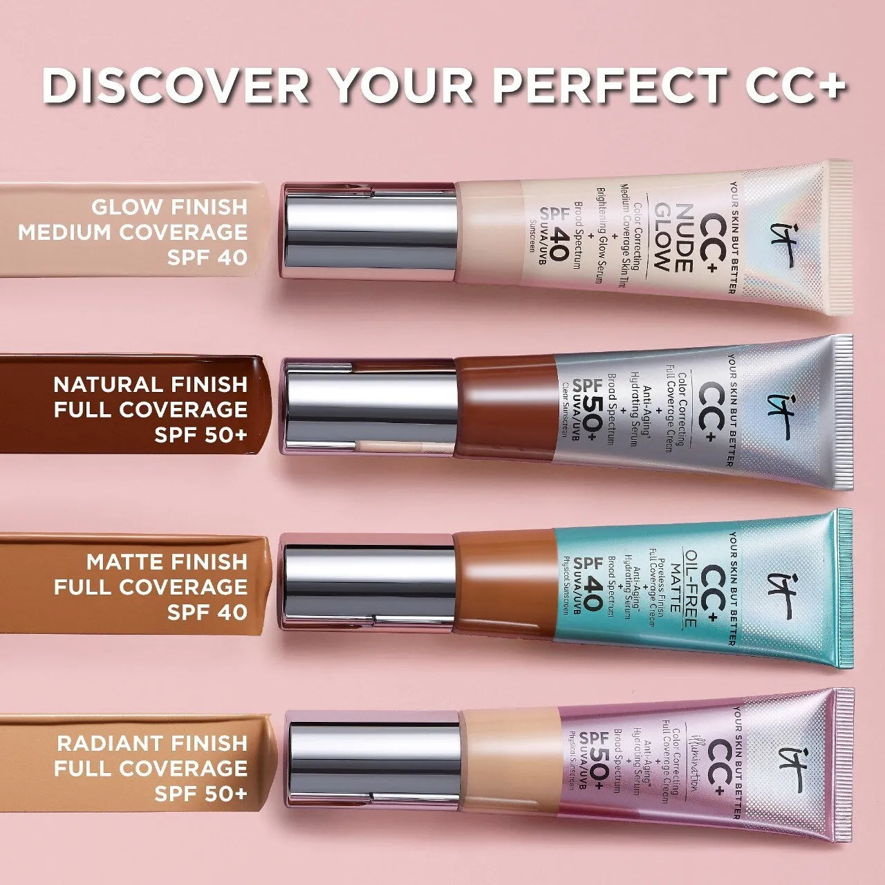 IT Cosmetics - CC  Cream Full Coverage Color Correcting Foundation with SPF 50  | 50 mL
