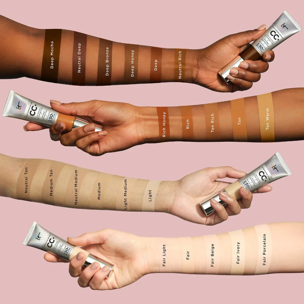 IT Cosmetics - CC  Cream Full Coverage Color Correcting Foundation with SPF 50  | 50 mL